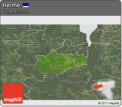 Satellite 3D Map of Helme, semi-desaturated