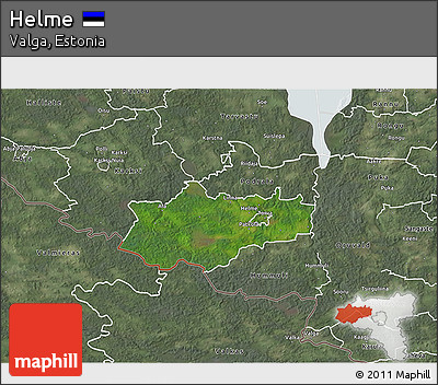 Satellite 3D Map of Helme, semi-desaturated