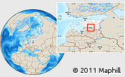 Shaded Relief Location Map of Helme, highlighted country