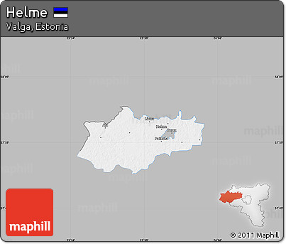 Gray Map of Helme, single color outside