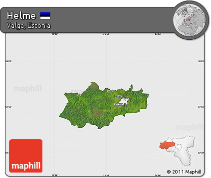 Satellite Map of Helme, single color outside