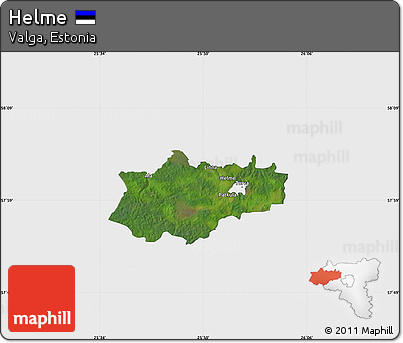 Satellite Map of Helme, single color outside