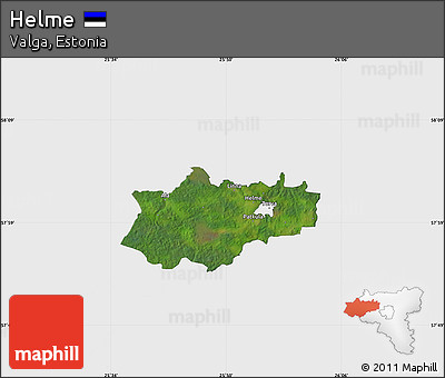 Satellite Map of Helme, single color outside