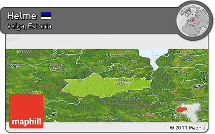 Physical Panoramic Map of Helme, satellite outside