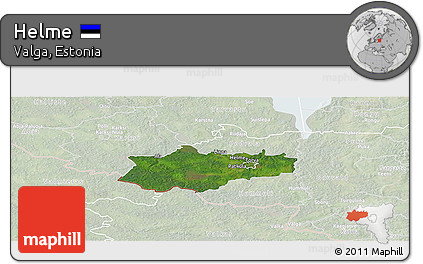 Satellite Panoramic Map of Helme, lighten