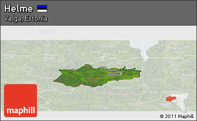 Satellite Panoramic Map of Helme, lighten