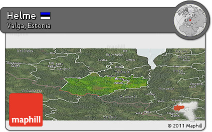 Satellite Panoramic Map of Helme, semi-desaturated