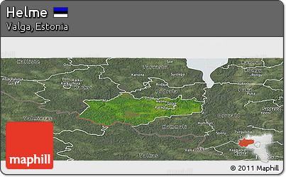 Satellite Panoramic Map of Helme, semi-desaturated