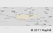 Shaded Relief Panoramic Map of Helme, desaturated