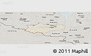 Shaded Relief Panoramic Map of Helme, semi-desaturated