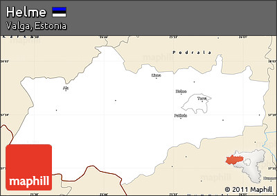 Classic Style Simple Map of Helme