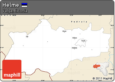 Classic Style Simple Map of Helme