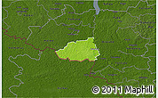 Physical 3D Map of Hummuli, darken