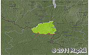 Physical 3D Map of Hummuli, darken, semi-desaturated