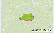 Physical 3D Map of Hummuli, lighten