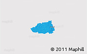 Political 3D Map of Hummuli, single color outside