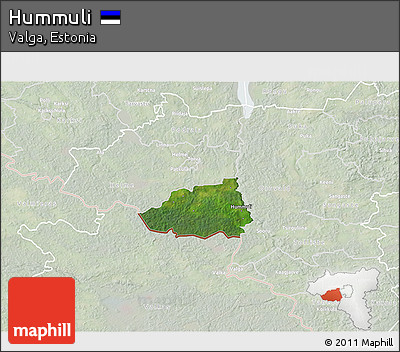 Satellite 3D Map of Hummuli, lighten