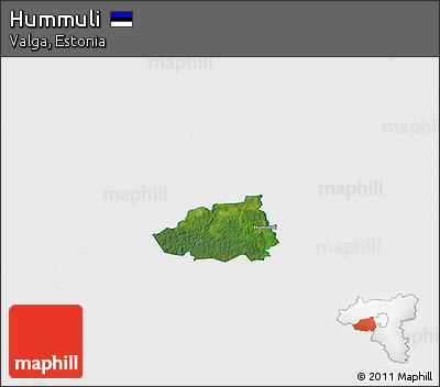 Satellite 3D Map of Hummuli, single color outside