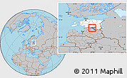 Gray Location Map of Hummuli, highlighted country, highlighted parent region