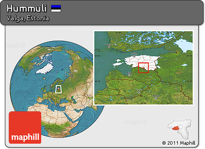 Satellite Location Map of Hummuli, highlighted country
