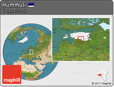 Satellite Location Map of Hummuli, highlighted country