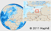 Shaded Relief Location Map of Hummuli, highlighted country