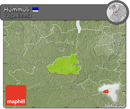 Physical Map of Hummuli, semi-desaturated