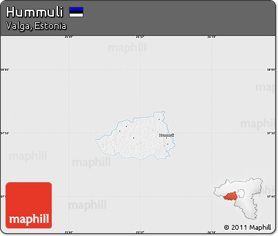 Silver Style Map of Hummuli, single color outside