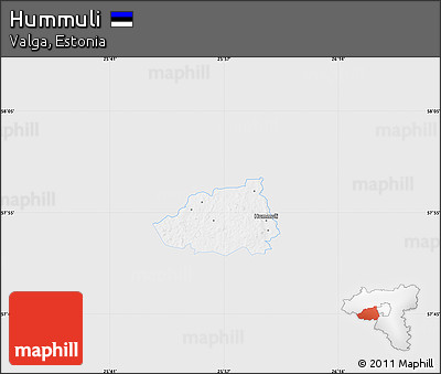 Silver Style Map of Hummuli, single color outside