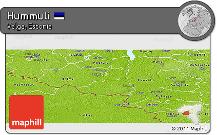 Physical Panoramic Map of Hummuli