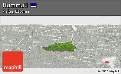 Satellite Panoramic Map of Hummuli, lighten, semi-desaturated