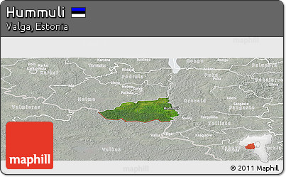 Satellite Panoramic Map of Hummuli, lighten, semi-desaturated