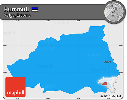 Political Simple Map of Hummuli, single color outside