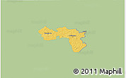 Savanna Style 3D Map of Karula, single color outside