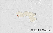 Shaded Relief 3D Map of Karula, lighten, desaturated