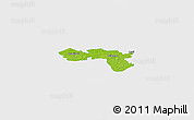 Physical Panoramic Map of Karula, single color outside