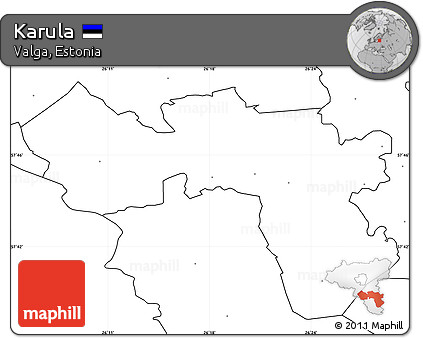Blank Simple Map of Karula, no labels