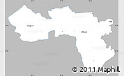 Gray Simple Map of Karula, single color outside