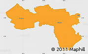 Political Simple Map of Karula, single color outside