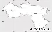 Silver Style Simple Map of Karula, cropped outside