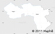 Silver Style Simple Map of Karula, single color outside