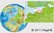 Physical Location Map of Pühajärve, highlighted country