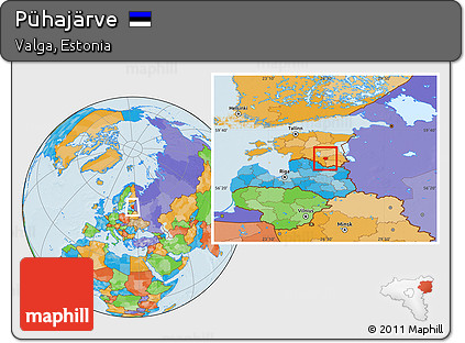 Political Location Map of Pühajärve