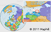 Political Location Map of Pühajärve, highlighted country