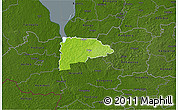 Physical 3D Map of Puka, darken