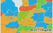 Physical 3D Map of Puka, political outside