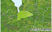Physical 3D Map of Puka, satellite outside