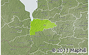 Physical 3D Map of Puka, semi-desaturated