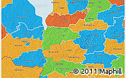 Political 3D Map of Puka