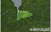 Satellite 3D Map of Puka, darken